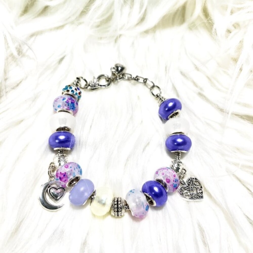 Purple Haze Silver Clasp Bracelet